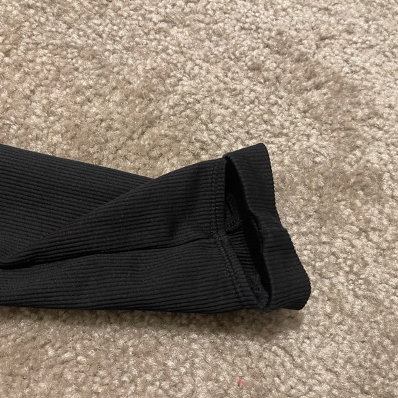 Women’s Free People FP Movement Ribbed Back Zip Long Sleeve Crop Top Black Sz S - Picture 8 of 8